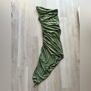 Norma Kamali Diana Gown - Celedon